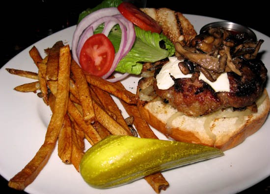The lamb burger is an American classic with a Scottish Arms twist. - Erika Miller