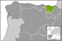 The Basque region is highlighted. - User "Martorell," Wikimedia Commons