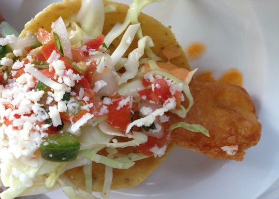 A fried Baja fish taco. | Nancy Stiles