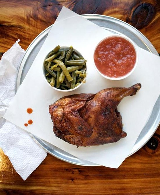 The smoked half-chicken at PM BBQ - Jennifer Silverberg
