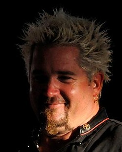 Guy Fieri, captured in a rare moment out of the spotlight