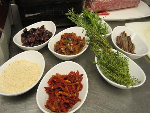 Ingredients prepped for Constance's meatloaf recipe - Robin Wheeler
