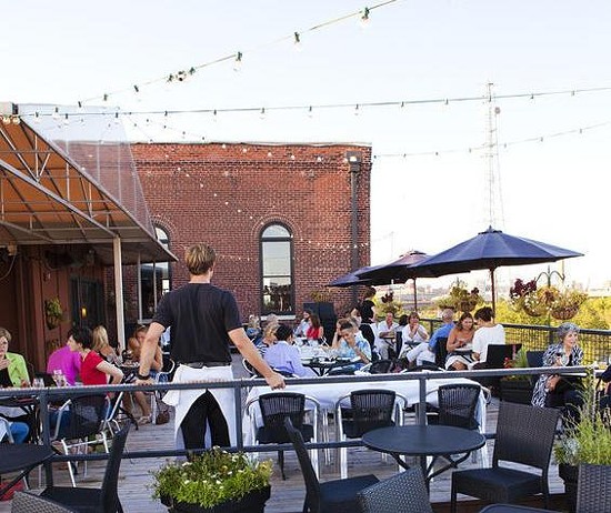 The patio at Vin de Set, one of St. Louis' favorite spots for outdoor dining. - Laura Miller