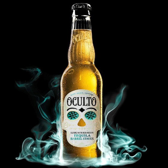 Oculto, a tequila-barrel-aged lager (also, mysterious). | Courtesy Anheuser-Busch