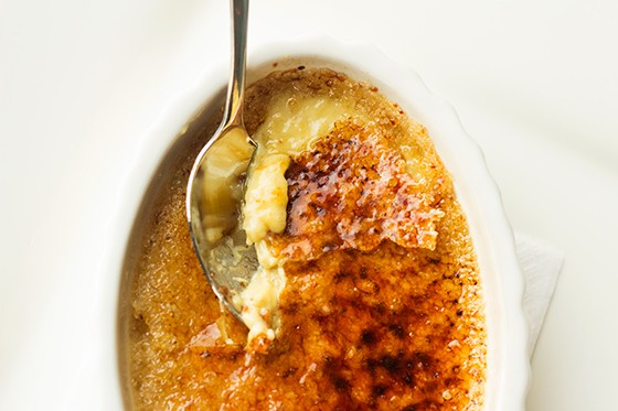 A look at the creamy custard beneath the burnt-sugar shell.