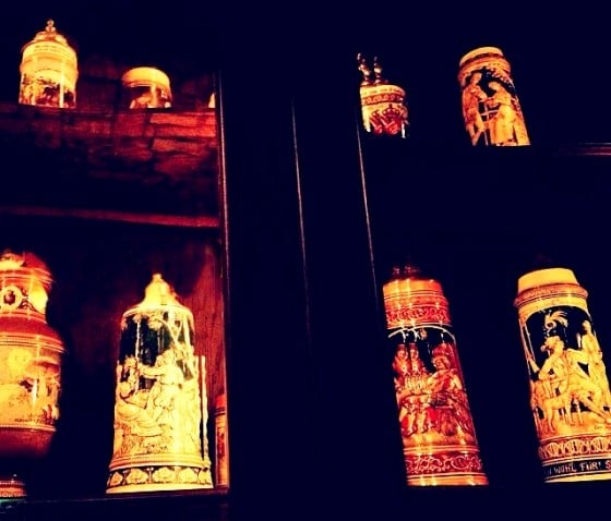 Just a portion of Schneithorst's extensive beer stein collection. | Sara Graham