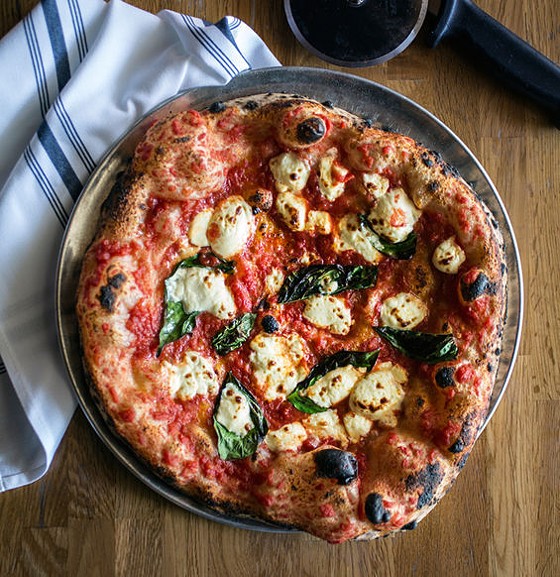 A classic Margherita pizza at the Good Pie. | Jennifer Silverberg