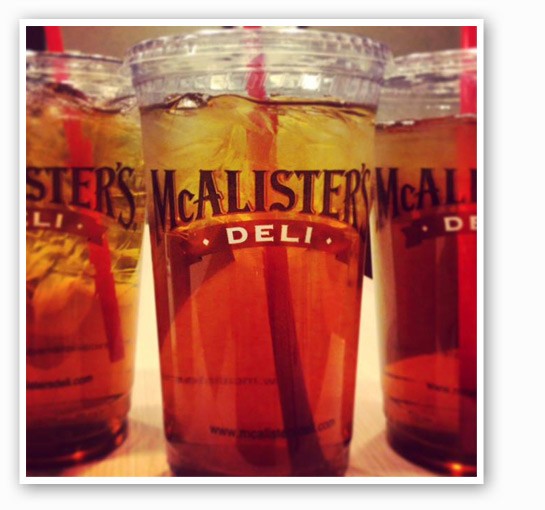 &nbsp;&nbsp;&nbsp;&nbsp;&nbsp;&nbsp;&nbsp;McAlister's is giving away free sweet tea all day today. | McAlister's Deli