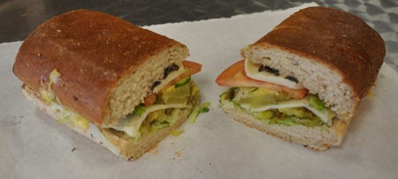 &nbsp;&nbsp;&nbsp;&nbsp;&nbsp;&nbsp;&nbsp;Veggie sandwich at Gioia's Deli. | Tara Mahadevan