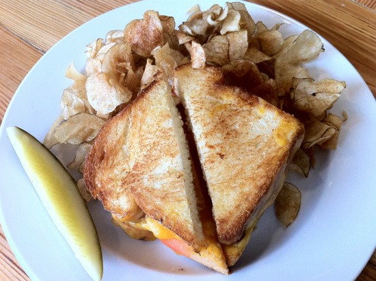 The grilled-cheese sandwich at Half & Half. - Danielle Leszcz