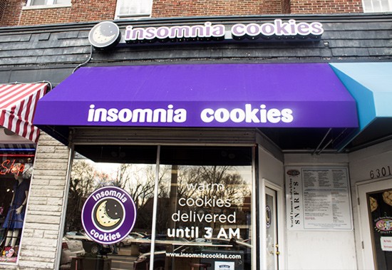 The new Delmar location of Insomnia Cookies.