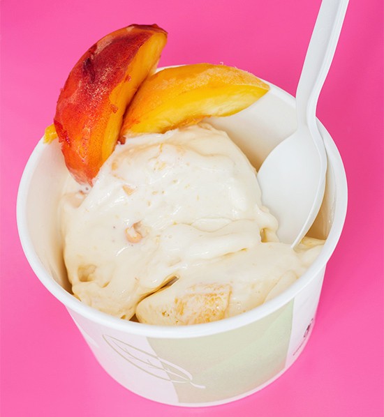 Peach chai ice cream. | Photos by Mabel Suen