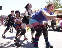 Arch Rival Roller Girls at a previous PrideFest parade - Steve Truesdell