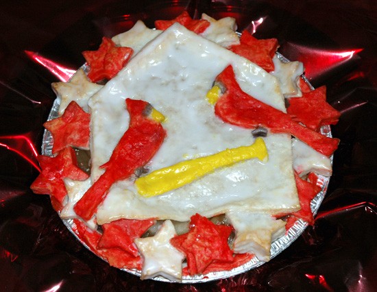 A Cardinals-themed hand-painted pie by River City Savories. - Courtesy of Laura Van Alstine