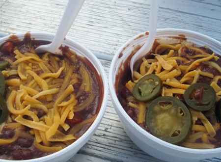Taste-testing at the annual chili cook-off in Belleville, Illinois. | Robin Wheeler