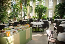 Cafe Madeleine, in Tower Grove Park's Piper Palm House, celebrates a decade of Sunday brunch service this month - Courtesy of Butler's Pantry