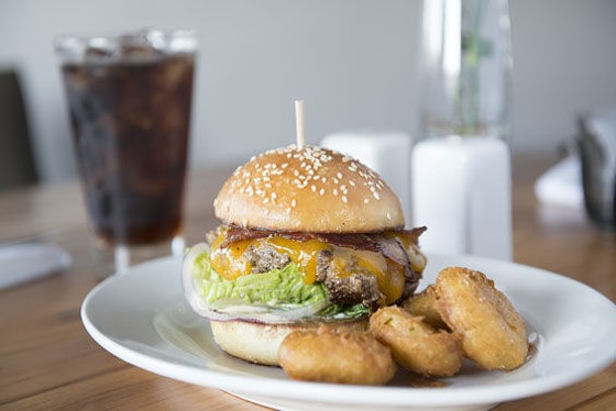 The brisket burger at Three Flags Tavern. | Corey Woodruff