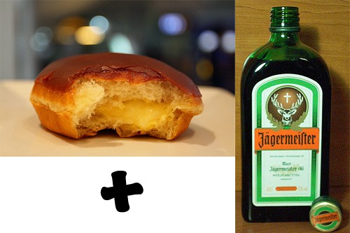 That "kreme" tends to congeal on the tongue, clammy and flavorless. What better way to honor this pastry's German roots than with an injection of J&auml;germeister? It's the perfect brunch for college bros everywhere!