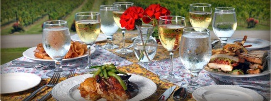 DINING AT CHAUMETTE WINERY | COURTESY OF CHAUMETTE WINERY