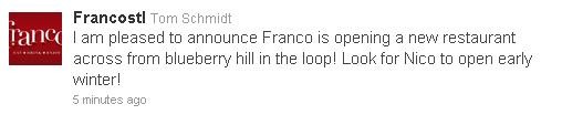 Franco to Open Nico in the Delmar Loop [Updated]