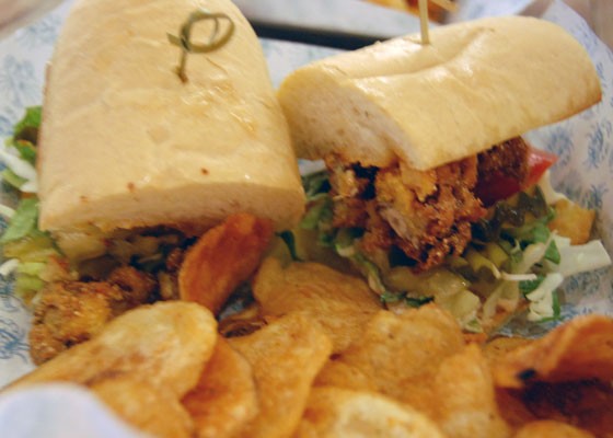 The restaurant's namesake is a fried oyster poorboy. | Nancy Stiles