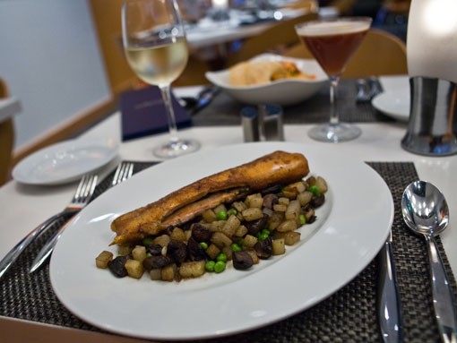 Trout a la Plancha, foreground. - Photo: Stew Smith