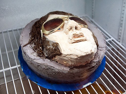 Just a hunka hunka frozen love: This Elvis cake is made from -- what else? -- peanut butter and banana. - PHOTO: STEW SMITH
