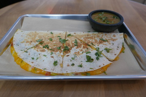 A classic quesadilla with the cheese melting out to perfection. - DESI ISAACSON