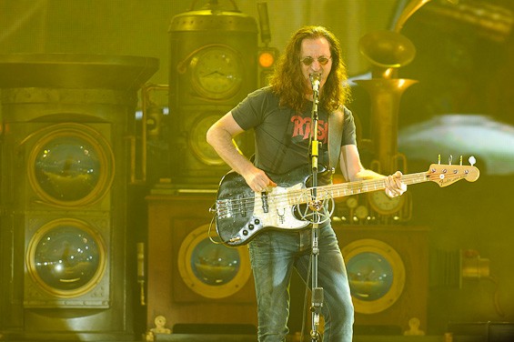 Rush's Geddy Lee. More photos from the show here. - Todd Owyoung