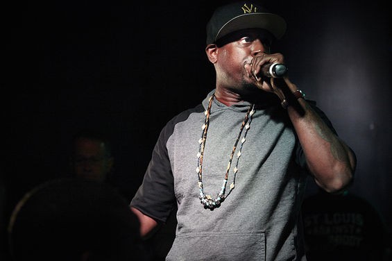 Talib Kwelli performs during a #FergusonOctober event at Fubar. See more photos here. - Steve Truesdell