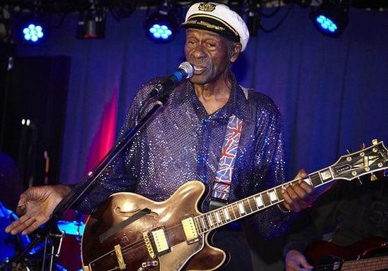 Chuck Berry addresses the crowd during an October 2013 show at Blueberry Hill. - Steve Truesdell
