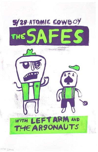 Show Flyer: The Safes, Argonauts and Left Arm at Atomic Cowboy, Friday, May 29