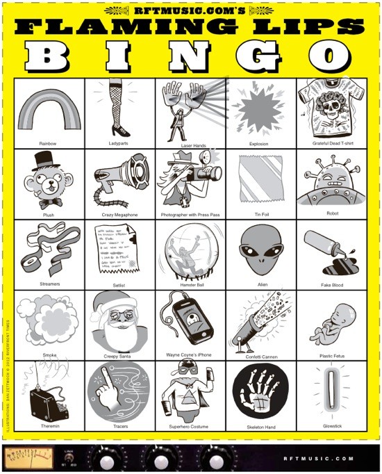 Flaming Lips Bingo Cards: Download the Complete Set and Play at LouFest