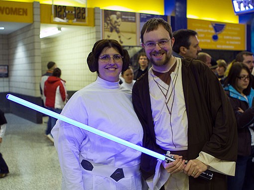 Grace and Ryan Cornett of Wentzville came out to enjoy their first Star Wars concert. See more photos from last night. - Photo: Stew Smith