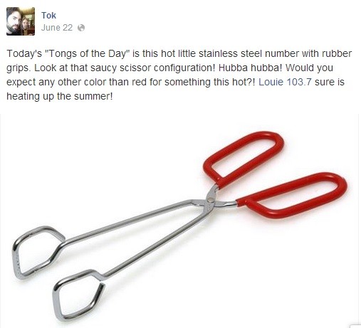 Tok Presents "Tongs of the Day," Skewers Louie 103.7 FM's Daily Thong Feature