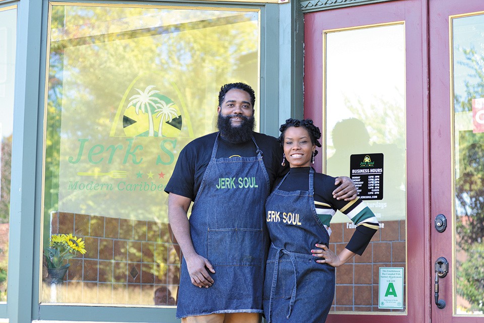 Telie Woods and Zahra Spencer opened their restaurant, Jerk Soul, in a neighborhood they saw as having everything needed for success. - TOM HELLAUER