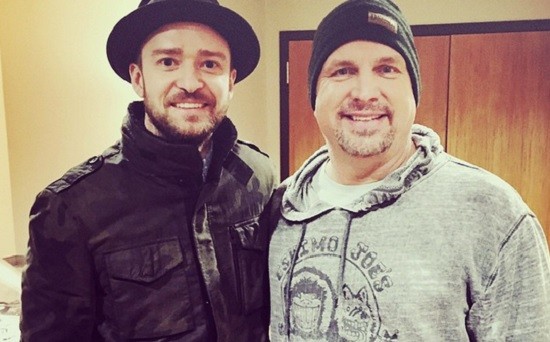 Justin Timberlake and Garth Brooks, you know, just hangin'. - via Instagram