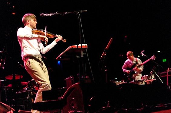 Owen Pallett performing at the Pageant. Click here for a full slideshow from The National at the Pageant. - Jason Stoff