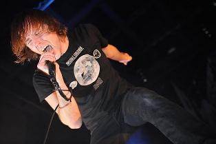 Thursday lead singer Geoff Rickly screams up a storm at a 2009 show at The Pageant. The post-hardcore group announced in November that it will be going on an indefinite hiatus. - RFT File Photo
