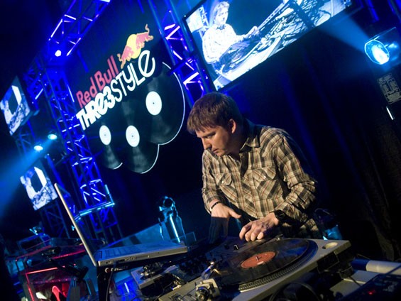 DJ A-Flex. See more photos from the Redbull Thre3style competition last night. - Jon Gitchoff