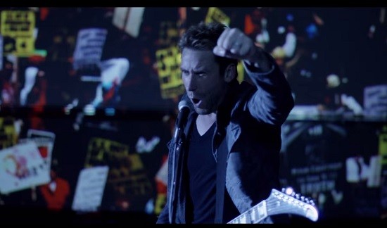 Nickelback's Chad Kroeger, modern-day revolutionary. - Screenshot from the song's video, below.