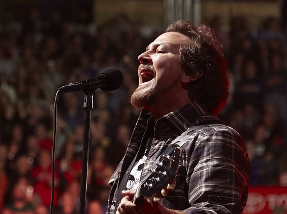 Eddie Vedder performs with Pearl Jam at Scottrade Center on October 3, 2014. See more photos here. - Steve Truesdell