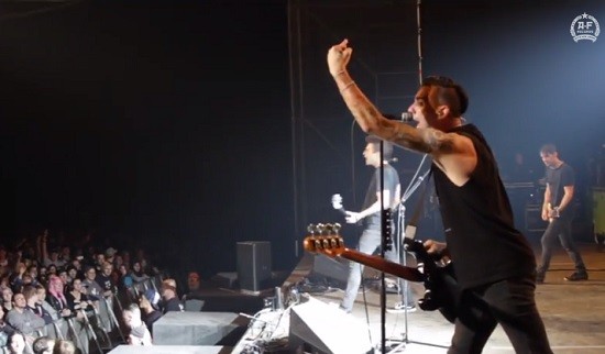 Anti-Flag in Belgium. - Screenshot from the video.