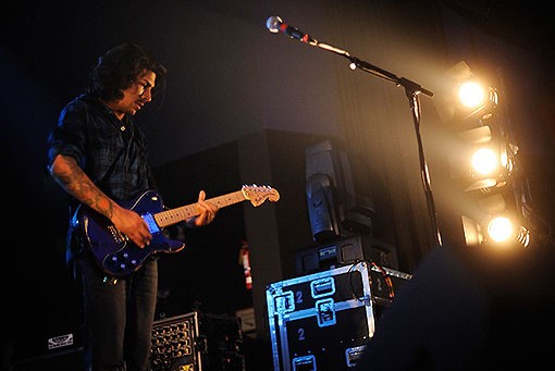 Vincent Accardi of Brand New last night at the Pageant. See more photos from last night's show. - PHOTO: TODD OWYOUNG