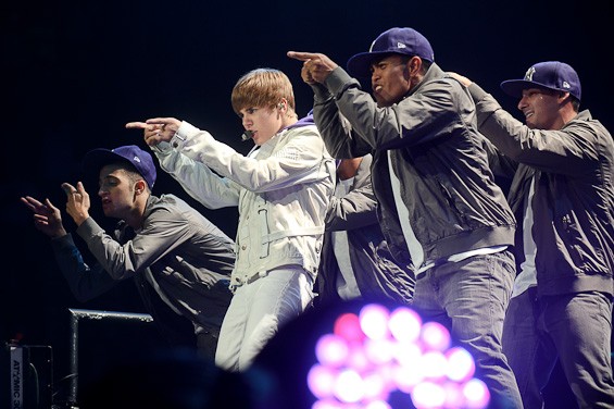 Bieber and his dance crew - Todd Owyoung