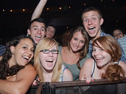 Giddy fans primed for the Passion Pit set last night at the Pageant. See a slideshow of last night's Passion Pit show at the Pageant. - Photo: Jason Stoff