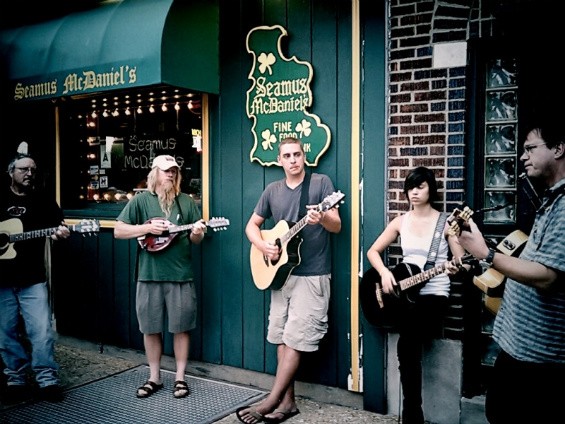 Some buskers outside of Dogtown's Seamus Mcdaniel's - image via