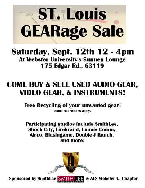 Tomorrow! St. Louis GEARage Sale