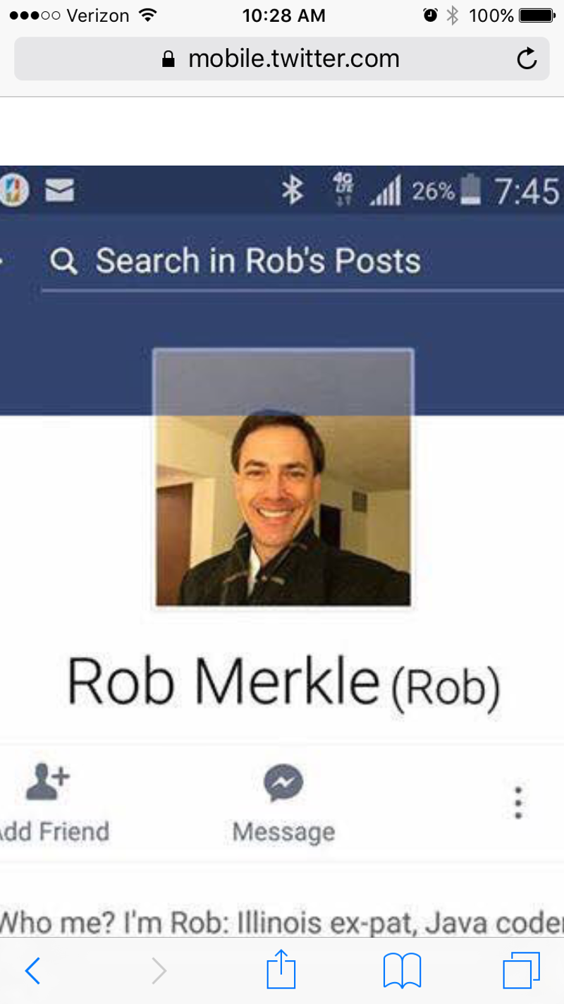 As Robert Merkle's harassment persisted, victims began sharing his social media profile photos.