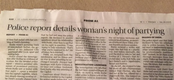 Yes, this is an actual headline that appeared in the Post-Dispatch on Friday.
